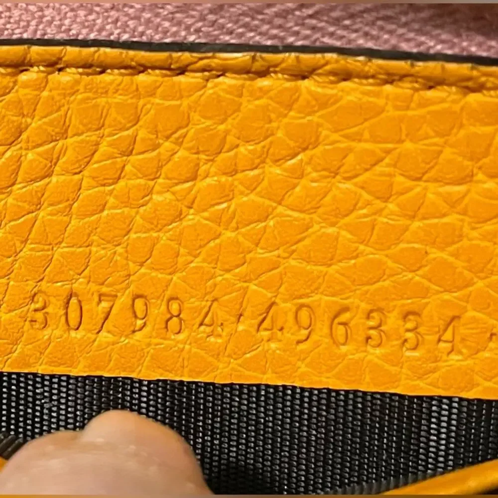 GUCCI Japan Exclusive Pink & Orange Leather Bamboo Zip Long Wallet $950 COA EUC - Picture 15 of 16